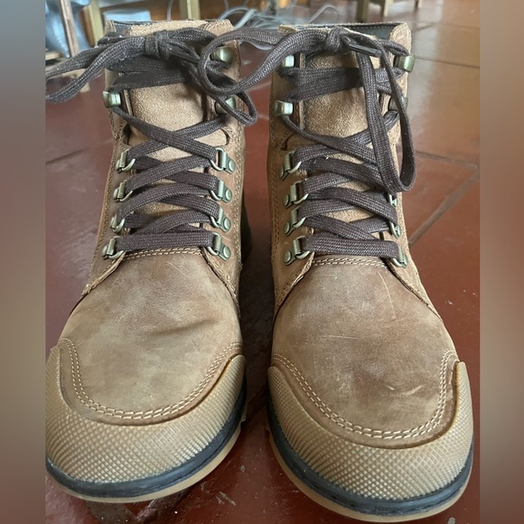 Men’s camel brown Sorel Ankeny II mid waterproof boots size 8.5. - Picture 1 of 5
